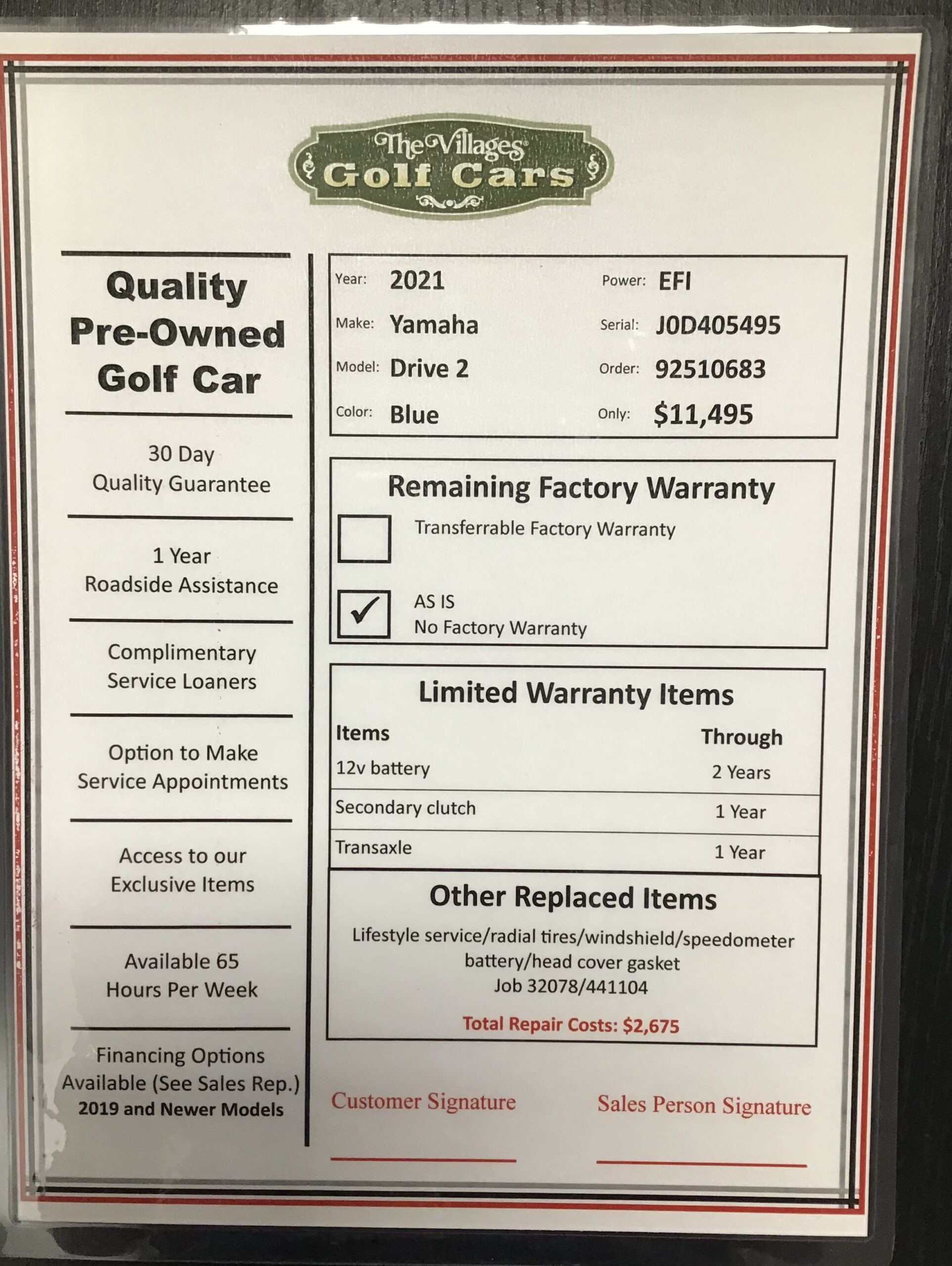 2021 Yamaha Drive2 - Image 2