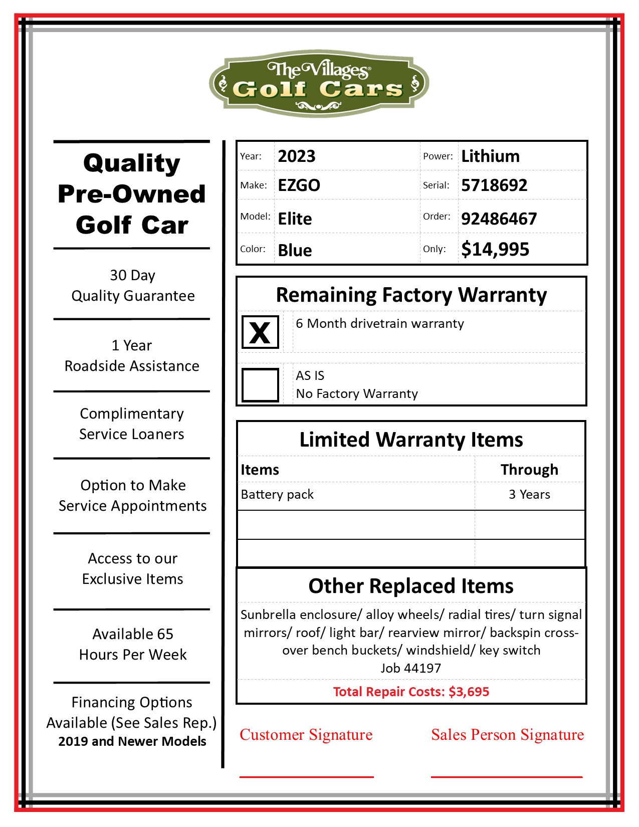 2023 E-Z-GO Freedom RXV ELiTE - Image 2