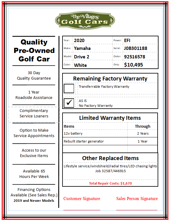 2020 Yamaha Drive2 - Image 2