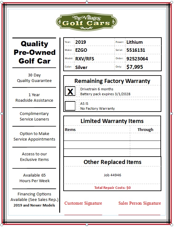 2019 E-Z-GO Freedom RXV ELiTE - Image 3