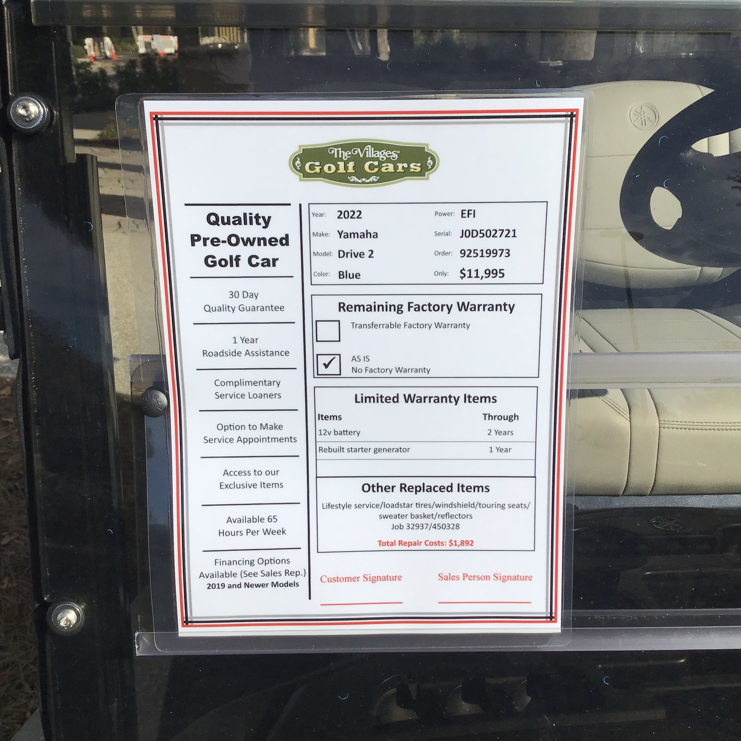 2022 Yamaha Drive2 - Image 2