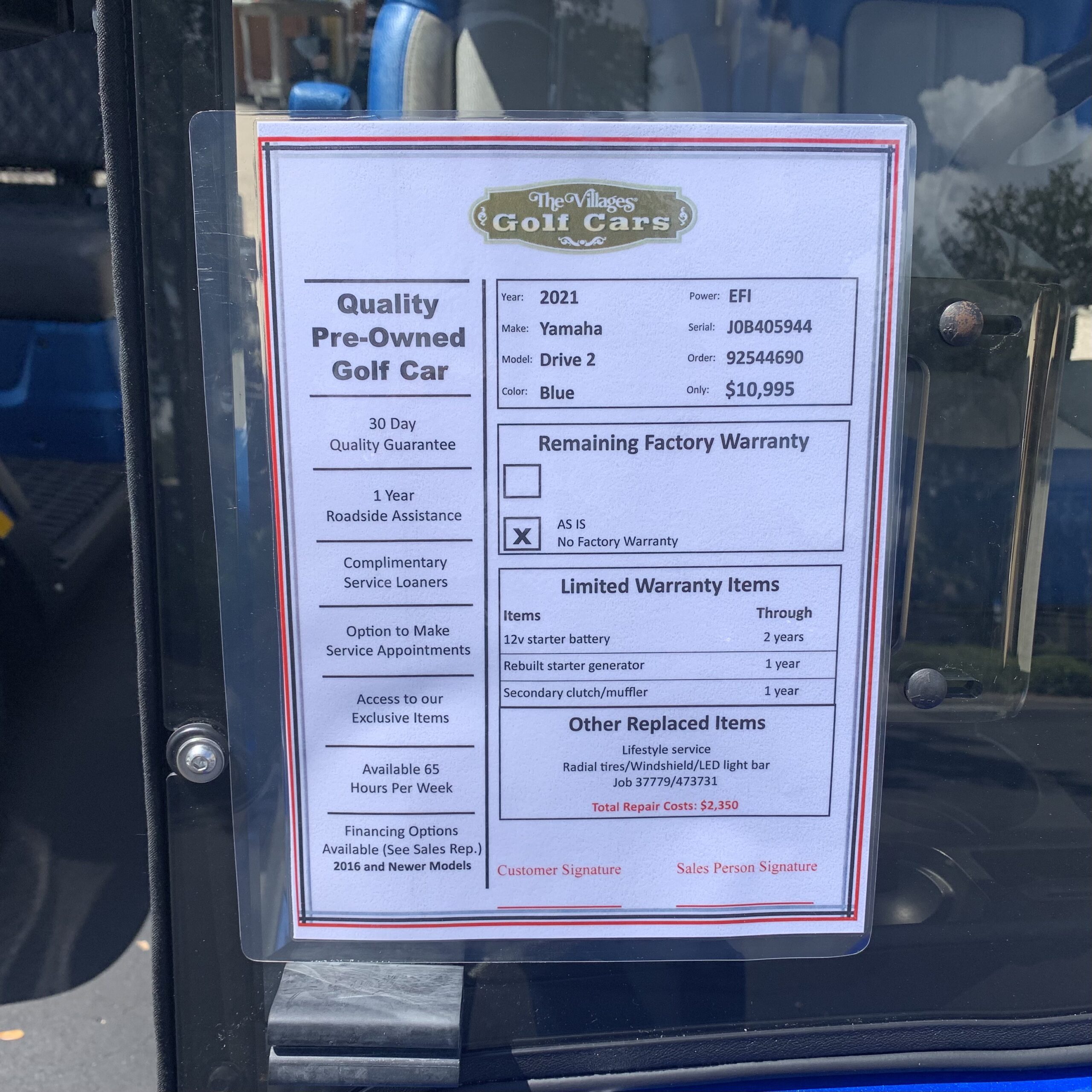 2021 Yamaha Drive2 - Image 2
